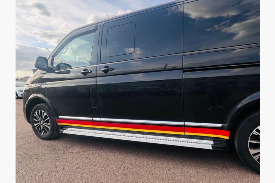 Volkswagen T6 2015-2024 Estribos Laterales Maya V2 (2 uds., Aluminio) Batalla Corta Foto 7