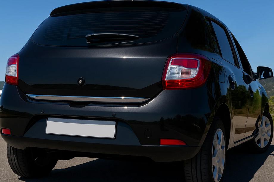Renault Sandero 2013-2022 Protector de borde de maletero acero inoxidable OmsaLine - Acero Inoxidable Italiano Image