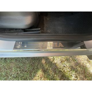 Protectores de umbral Carmos (4 uds., acero inoxidable) Skoda Fabia 2007-2014 foto 4