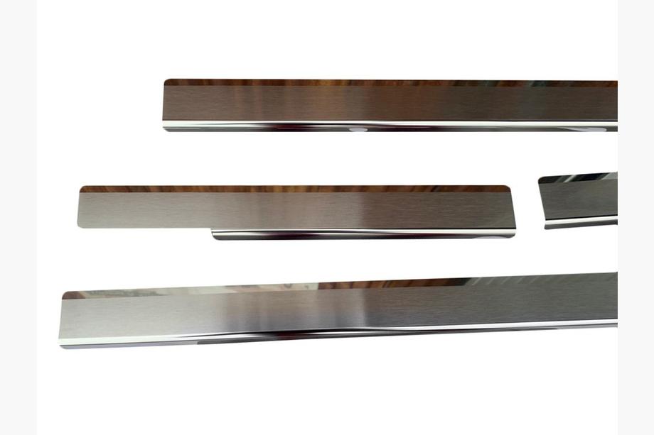 Toyota Land Cruiser Prado 120 2002-2009 Cubiertas de Umbral Nataniko (4 uds., Acero Inoxidable) Premium - Cinta 3M, 0.8mm Foto 2