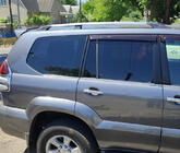 Toyota Land Cruiser Prado 120 2002-2009 Barras de techo Cromo turcas foto 1