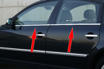 Volkswagen Passat B5 1997-2005 Molduras exteriores de ventanas acero inoxidable (4 uds) Carmos - Acero Inoxidable Turco foto 1