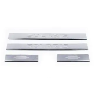 Embellecedores de umbral Carmos Solaris V4 (4 uds, acero inoxidable) Hyundai Accent 2011-2017 foto 2