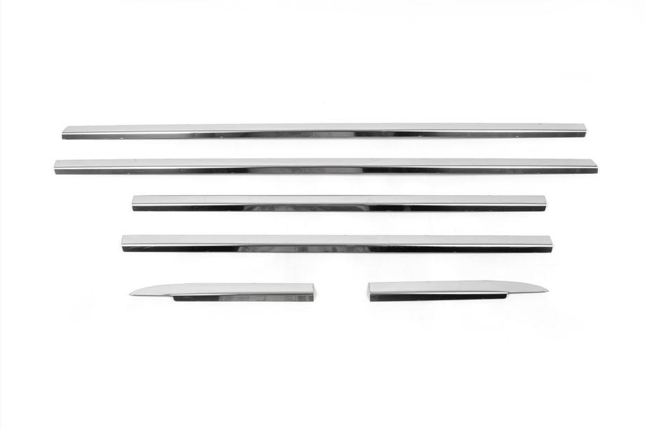 Mercedes ML W163 1997-2005 Molduras exteriores de ventanas acero inoxidable (6 piezas) OmsaLine - Acero Inoxidable Italiano Foto 3