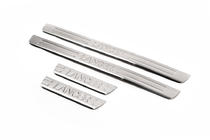 Mitsubishi Lancer 9 2004-2008 Embellecedores de umbral OmsaLine (4 uds, acero inoxidable) foto 5
