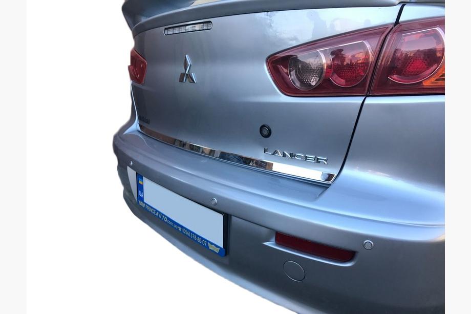 Mitsubishi Lancer X 2008- Protector de borde de maletero acero inoxidable Carmos - Acero Inoxidable Turco Image