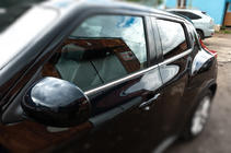 Nissan Juke 2010-2019 Molduras de ventanas acero inoxidable (4 uds) foto 2