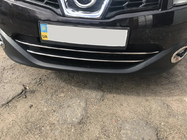 Nissan Qashqai 2010-2014 Tiras para parrilla inferior (2 uds., acero inoxidable) foto 4