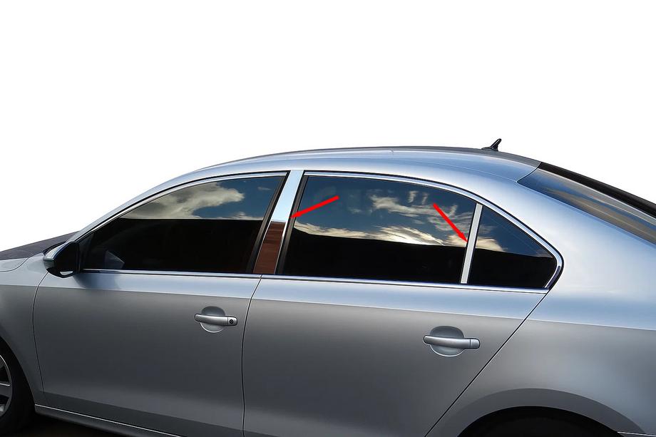 Volkswagen Jetta 2011-2018 Molduras de Acero Inoxidable para Pilares de Puerta Image