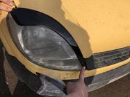 Renault Kangoo 1998-2008 Pestañas Faros (2 uds., ABS Negro) (2003-2008) Negro Mate foto 2