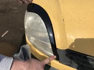 Renault Kangoo 1998-2008 Pestañas Faros (2 uds., ABS Negro) (2003-2008) Negro Mate foto 4