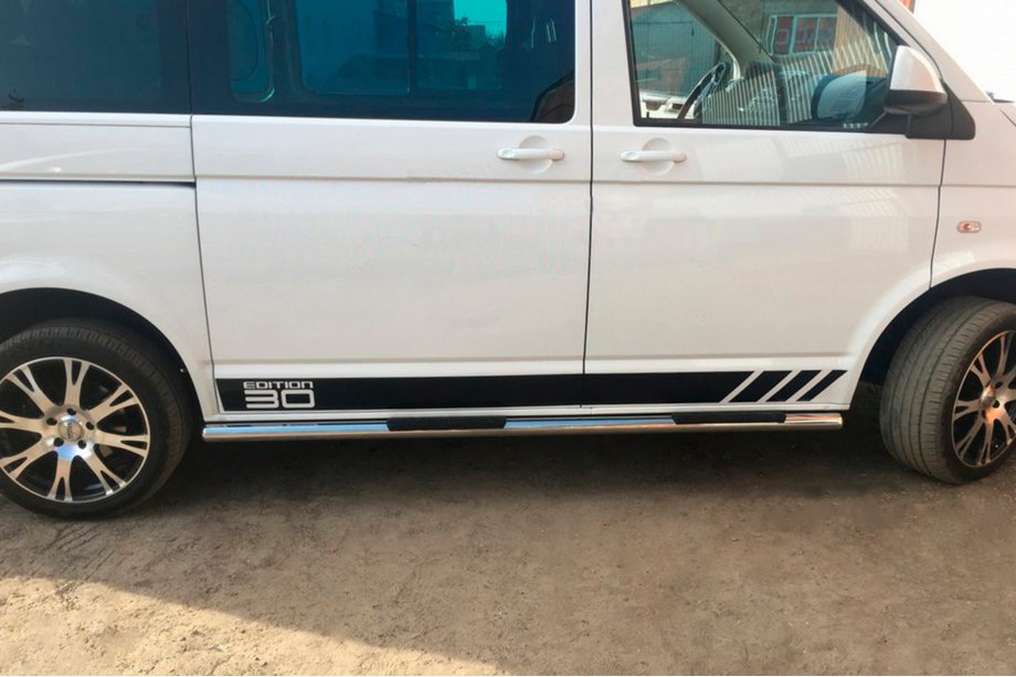 Volkswagen T5 Caravelle 2004-2010 Barras Laterales (2 uds., Acero Inoxidable) Foto 10
