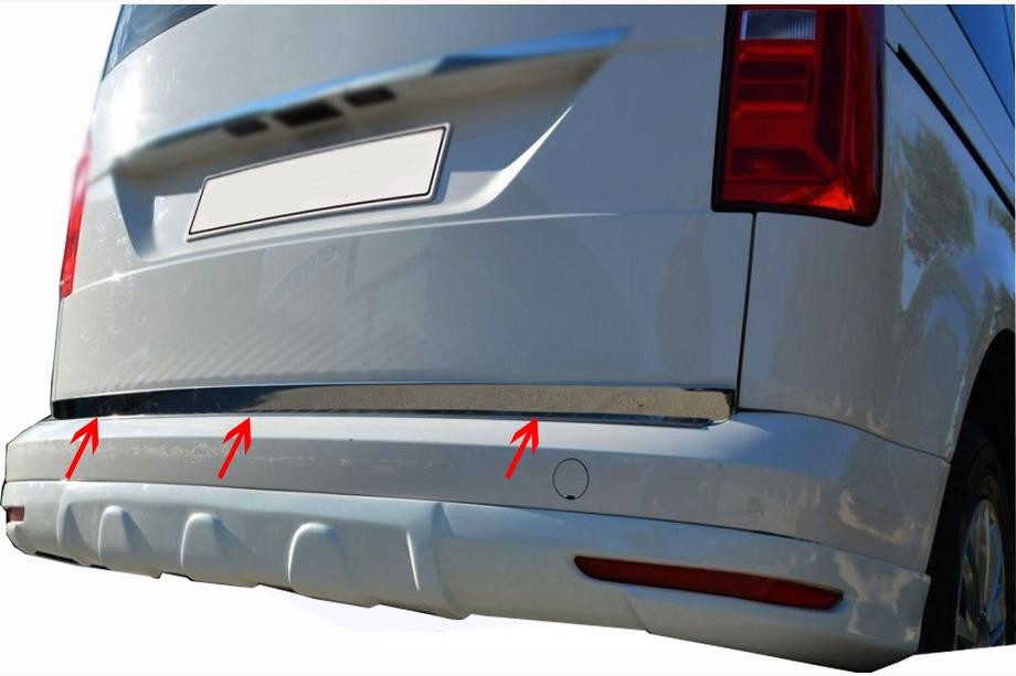 Volkswagen Caddy 2015-2020 Moldura maletero acero inoxidable Image