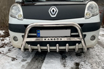 Renault Kangoo 2008–2020 Defensa Delantera WT003/004 (Acero Inoxidable) sin inscripción, 51 mm foto 2
