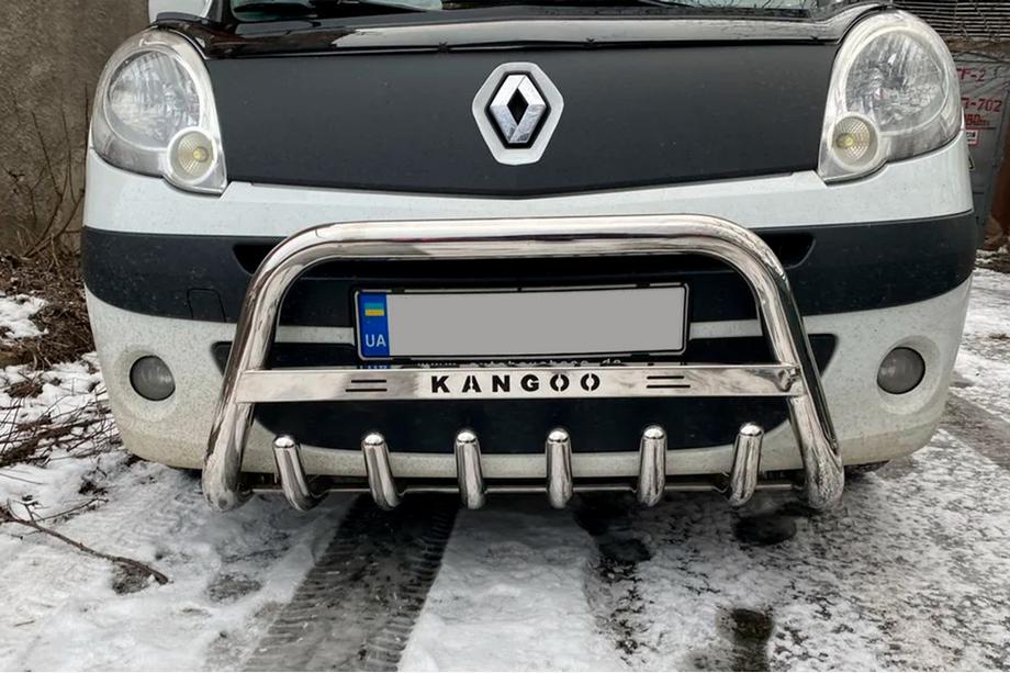 Renault Kangoo 2008–2020 Defensa Delantera WT003/004 (Acero Inoxidable) Foto 2