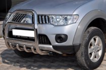 Mitsubishi Pajero Sport 2008-2015 Defensa Delantera QT007 (Acero Inoxidable) foto 3