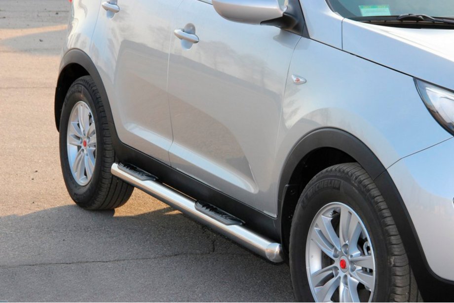 Kia Sportage 2010-2015 Tubos Laterales (2 uds., Acero Inoxidable) Foto 3