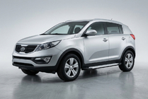 Kia Sportage 2010-2015 Estribos Laterales Allmond Grey (2 uds., Aluminio) foto 1