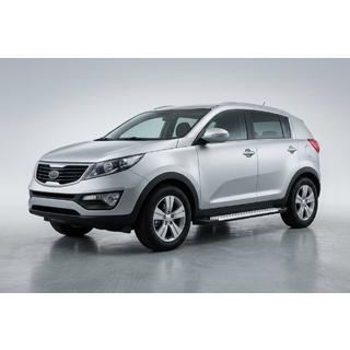 Estribos Laterales Allmond Grey (2 uds., Aluminio) Kia Sportage 2010-2015 foto 1