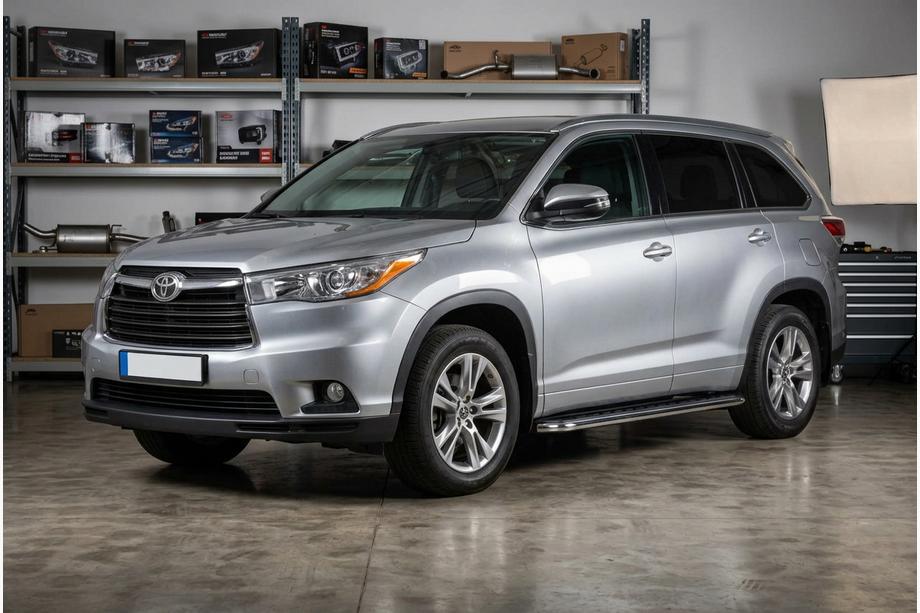 Toyota Highlander 2013-2019 Estribos Laterales Maydos V1 (2 uds., Aluminio y Acero Inoxidable) Image
