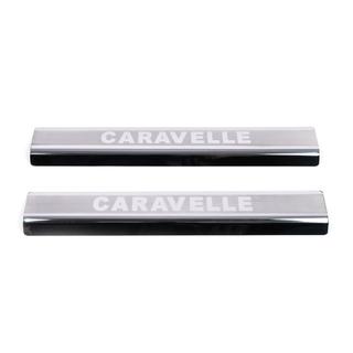 Protectores de umbral VIP (2 uds, acero inoxidable) Volkswagen T5 Caravelle 2004-2010 foto 2