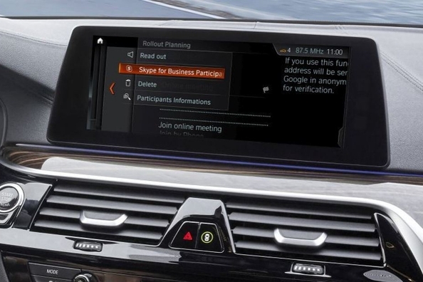 Coches BMW recibirán un paquete de software de Skype for Business