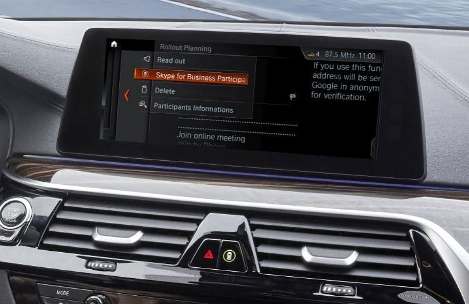 Coches BMW recibirán un paquete de software de Skype for Business