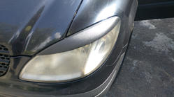 Mercedes Vito W639 2004-2014 Pestañas de faros rectas (2004-2010, 2 uds, plástico) Negro Mate foto 3