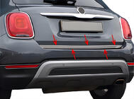 Fiat 500X 2014-2024 Moldura maletero acero inoxidable foto 7