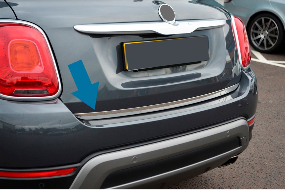 Fiat 500X 2014-2024 Moldura maletero acero inoxidable Image