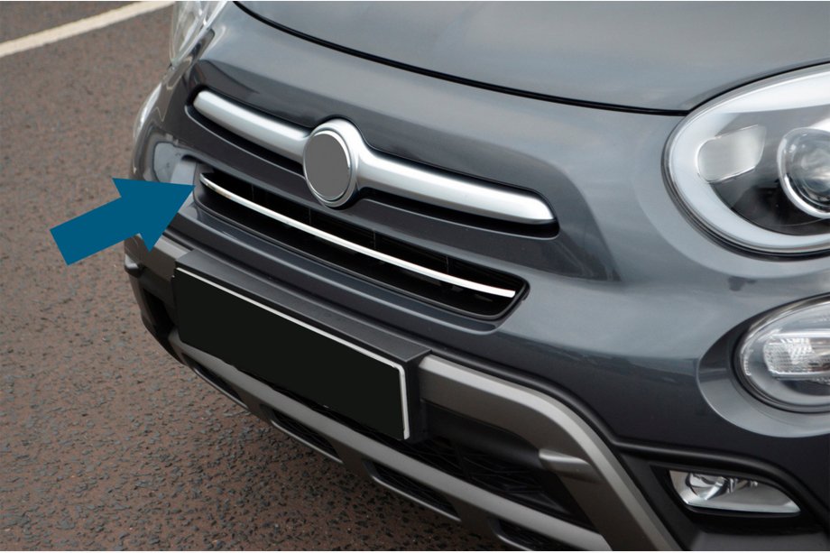 Fiat 500X 2014-2024 Protector de parachoques delantero de acero inoxidable Image
