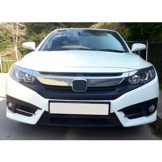Cubiertas para faros antiniebla OmsaLine (2 uds, acero inoxidable) Honda Civic Sedan X 2016-2021 foto 3