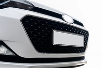 Hyundai I-20 2014-2020 Moldura de parrilla 2014-2018 (2 uds, acero inoxidable) foto 1