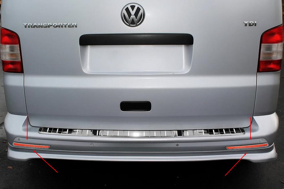 Volkswagen T6 2015-2024 Cubiertas para reflectores traseros (2 uds., acero inoxidable) Image
