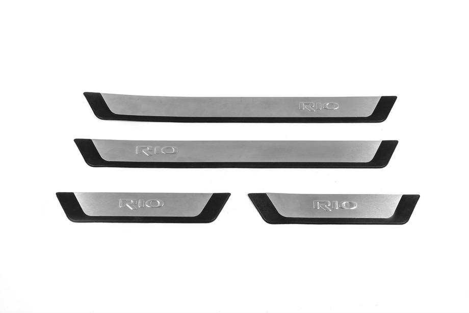 Kia Rio 2012-2017 Protector de umbral Flexill (4 uds, acero inoxidable) Image