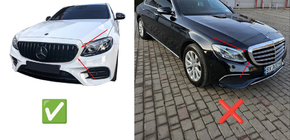 Mercedes E-сlass W213 2016-2023 Parrilla Delantera Diamond Black (para Avantgarde/AMG-Line/E43 AMG/E53 AMG 2016-2020) foto 5