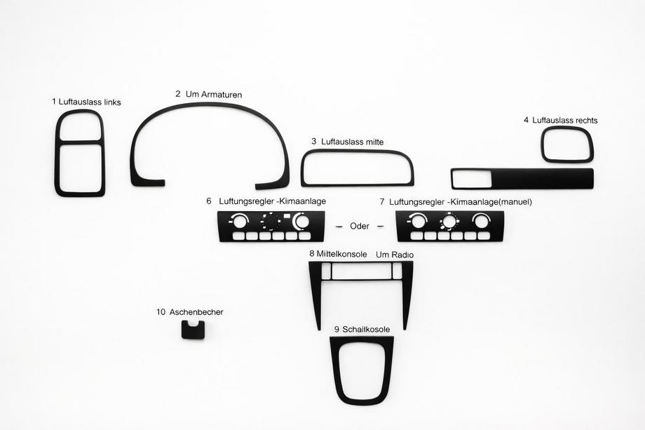 Volvo S40 1995-2004 Cubiertas de Panel de Salpicadero (2000-2004) Image