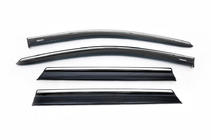 Nissan Qashqai 2014-2021 Deflectores de ventana con moldura cromada (Niken, 4 uds) foto 4