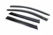 Nissan Qashqai 2014-2021 Deflectores de ventana con moldura cromada (Niken, 4 uds) foto 5