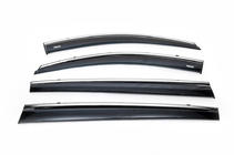 Kia Sportage 2010-2015 Deflectores de ventana con moldura cromada (4 uds, Niken) foto 3