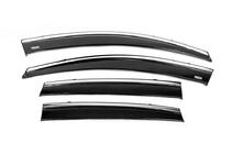 Honda CRV 2012-2016 Deflectores de ventana con moldura cromada (4 uds, Niken) foto 3