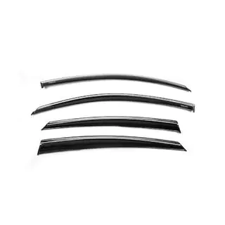 Deflectores de ventana con moldura cromada (4 uds, Niken) Honda Civic Sedan X 2016-2021 foto 2