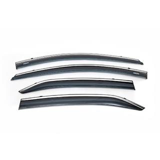 Deflectores de ventana con moldura cromada (4 uds, Niken) Toyota Corolla 2013-2019 foto 3
