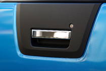 Nissan Navara 2006-2015 Cubierta de Manija de Maletero Acero Inoxidable OmsaLine - Acero Inoxidable Italiano foto 1