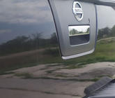 Nissan Navara 2006-2015 Cubierta de Manija de Maletero Acero Inoxidable OmsaLine - Acero Inoxidable Italiano foto 2