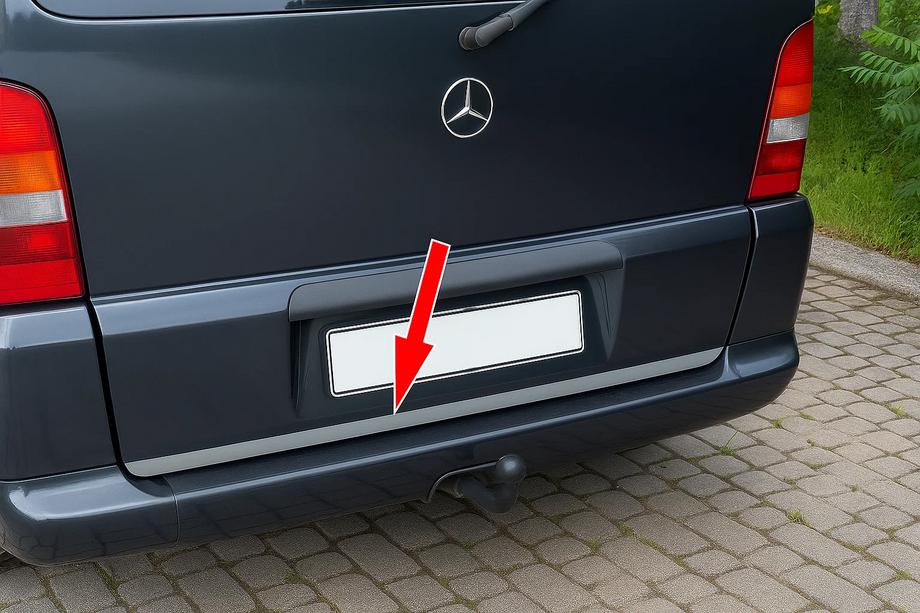 Mercedes Vito W638 1996-2003 Moldura maletero acero inoxidable Image