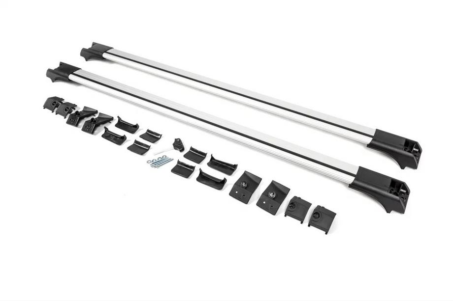 Dacia Logan MCV 2013-2020 Barras de techo para rieles sin cerradura (2 uds) hasta 140 cm, Gris Foto 4
