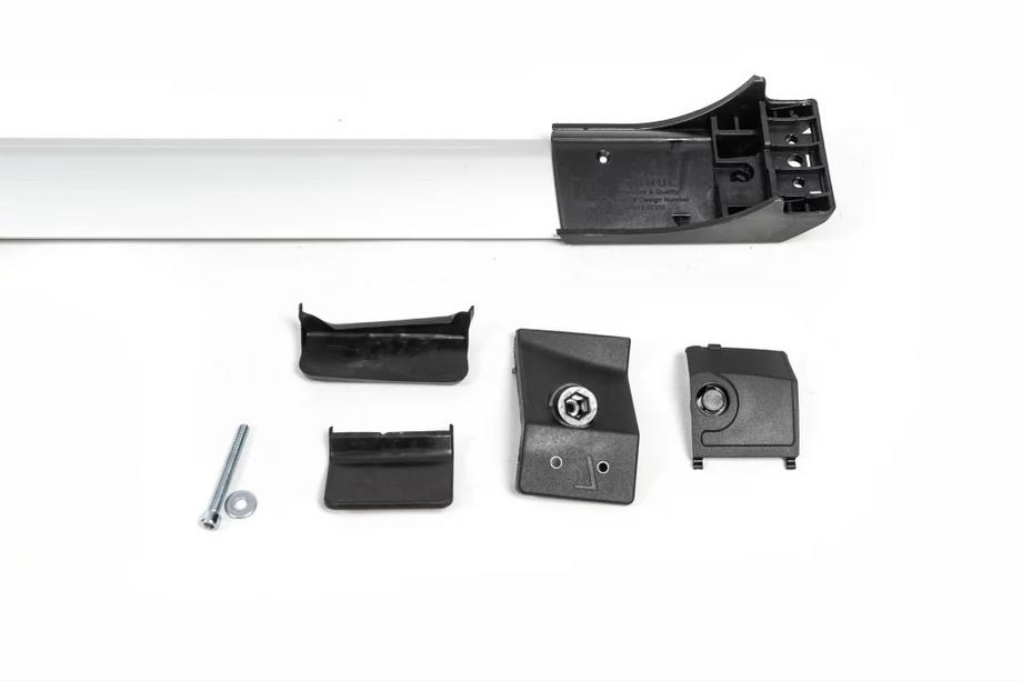 Peugeot Traveller 2017- Barras de techo para rieles sin cerradura (2 uds) Negro Foto 6