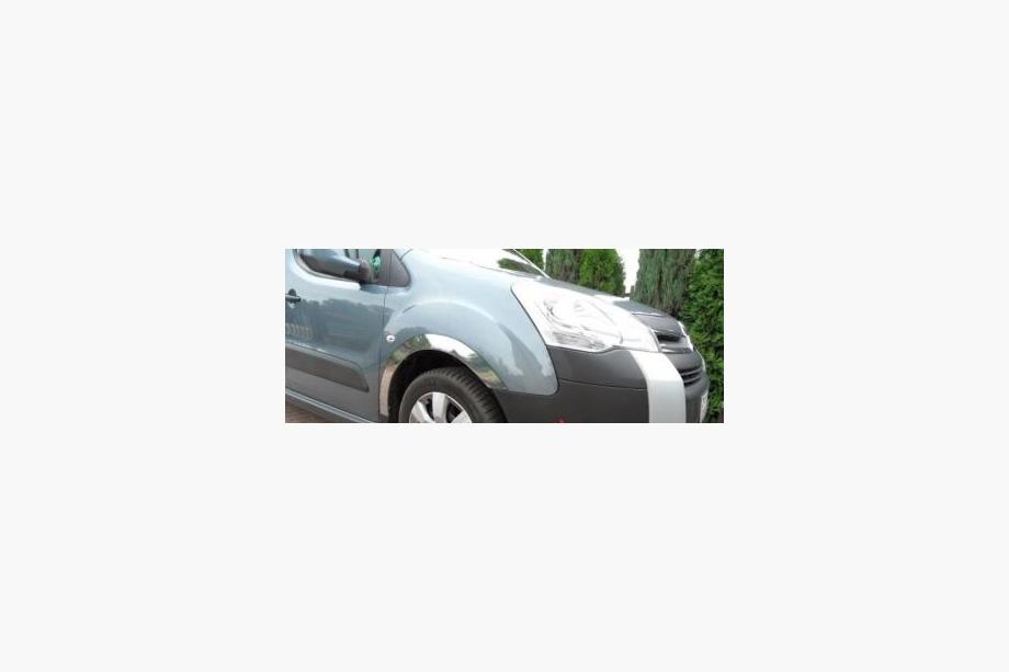 Citroen Berlingo 2008-2018 Molduras de aleta de acero inoxidable (4 uds) 1 Puerta Lateral, Acero Inoxidable Foto 9