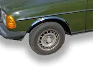 Mercedes W123 1975-1986 Aletines de aleta (4 uds, acero inoxidable) foto 1